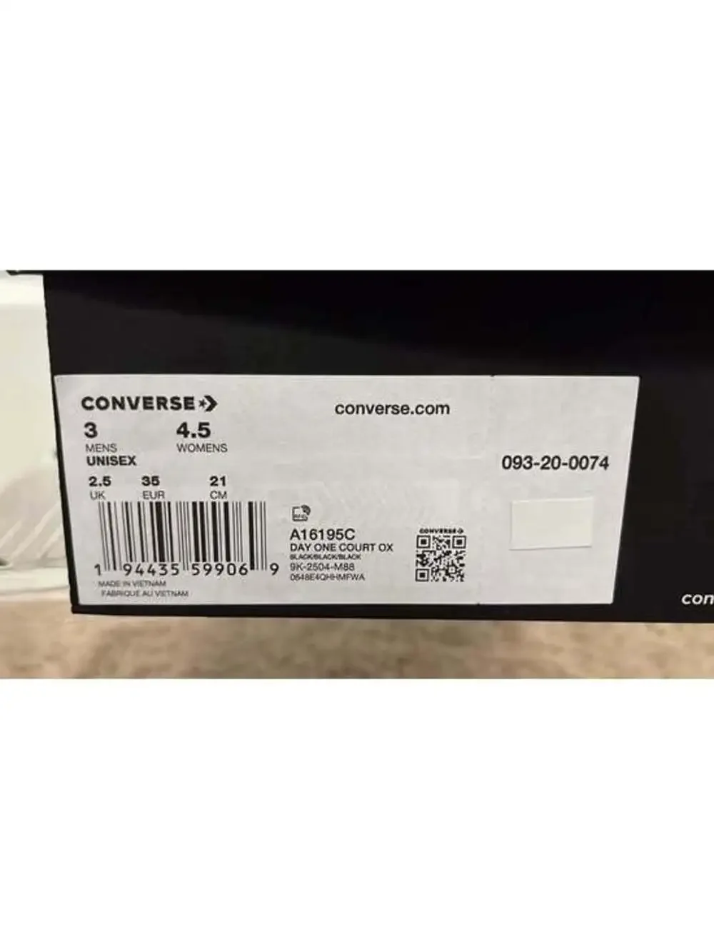 Converse Day One Court OX sneakers size 3